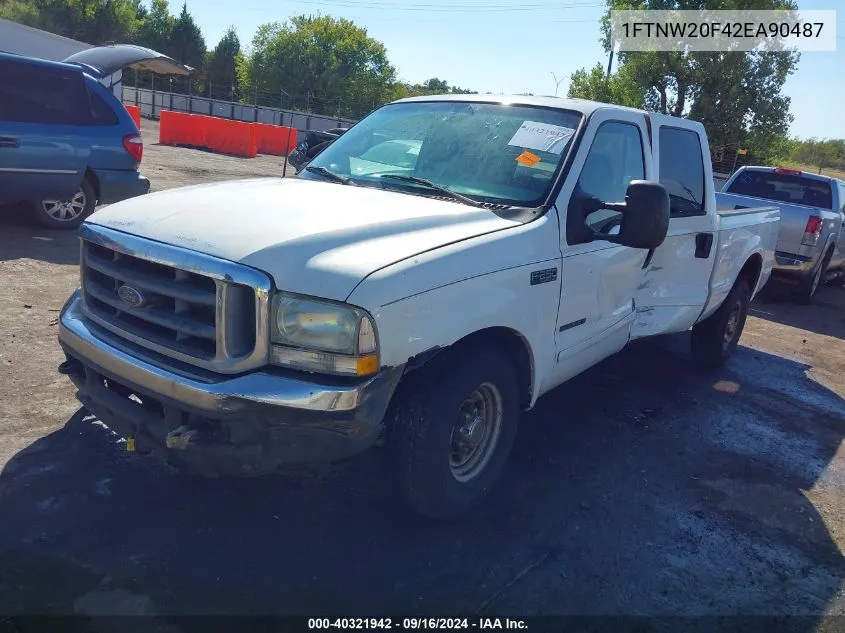 2002 Ford F-250 Lariat/Xl/Xlt VIN: 1FTNW20F42EA90487 Lot: 40321942