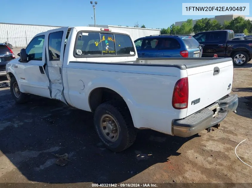 2002 Ford F-250 Lariat/Xl/Xlt VIN: 1FTNW20F42EA90487 Lot: 40321942