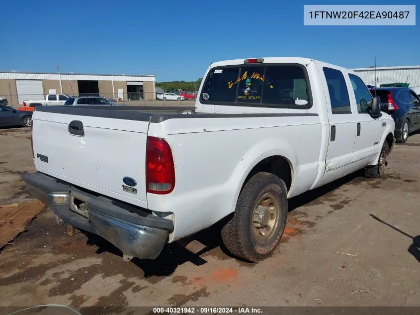 2002 Ford F-250 Lariat/Xl/Xlt VIN: 1FTNW20F42EA90487 Lot: 40321942