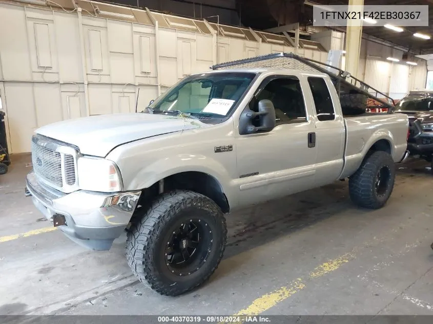 2002 Ford F-250 VIN: 1FTNX21F42EB30367 Lot: 40682778