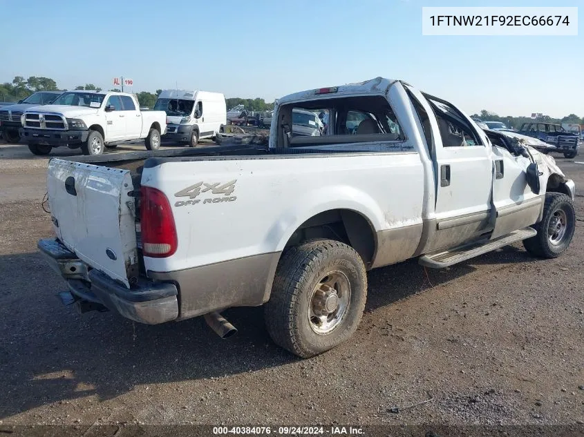 2002 Ford F250 Super Duty VIN: 1FTNW21F92EC66674 Lot: 40384076