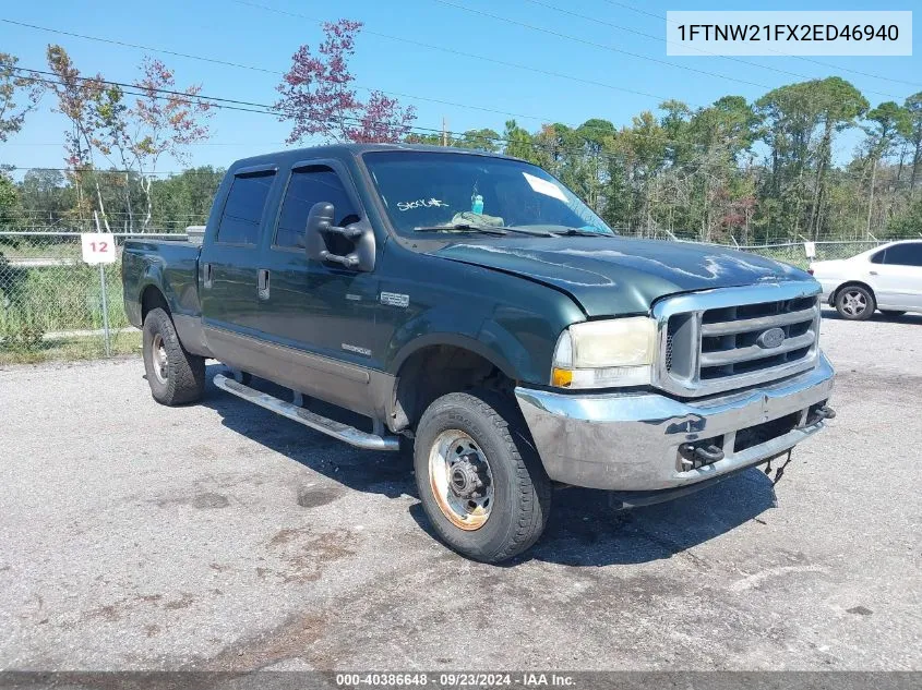 2002 Ford F-250 Lariat/Xl/Xlt VIN: 1FTNW21FX2ED46940 Lot: 40386648