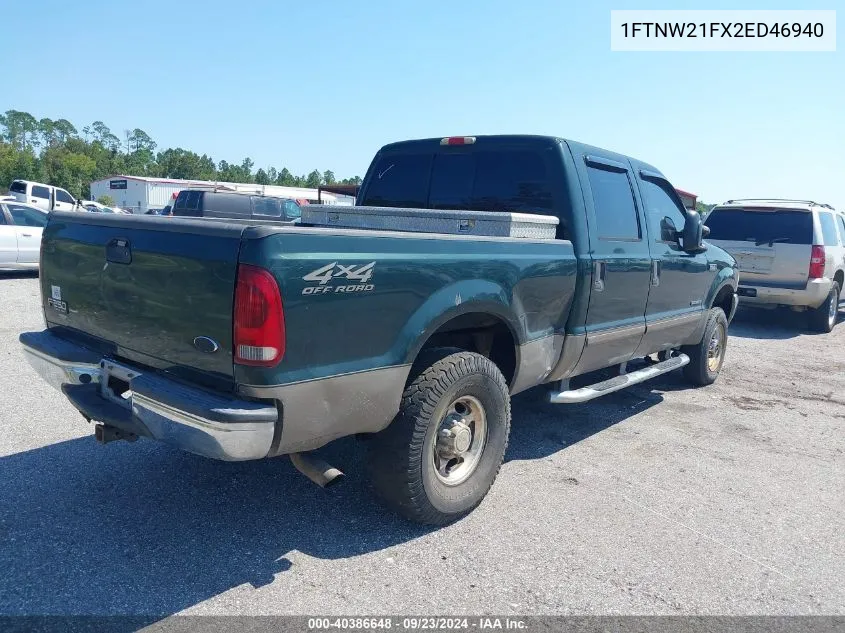 2002 Ford F-250 Lariat/Xl/Xlt VIN: 1FTNW21FX2ED46940 Lot: 40386648