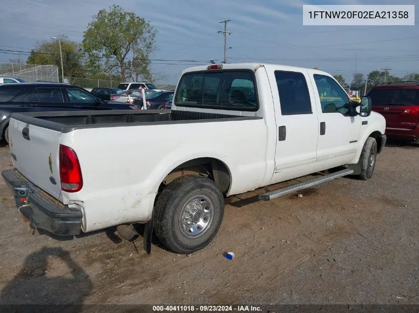 2002 Ford F-250 Lariat/Xl/Xlt VIN: 1FTNW20F02EA21358 Lot: 40411018