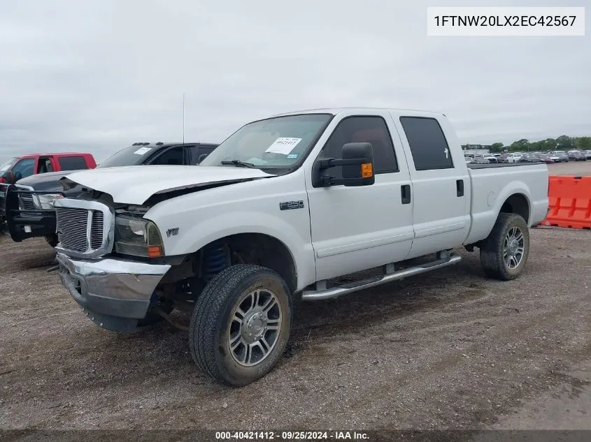 2002 Ford F250 Super Duty VIN: 1FTNW20LX2EC42567 Lot: 40421412