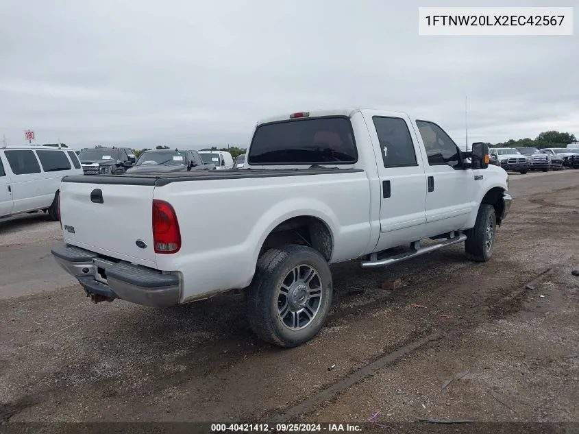 2002 Ford F250 Super Duty VIN: 1FTNW20LX2EC42567 Lot: 40421412