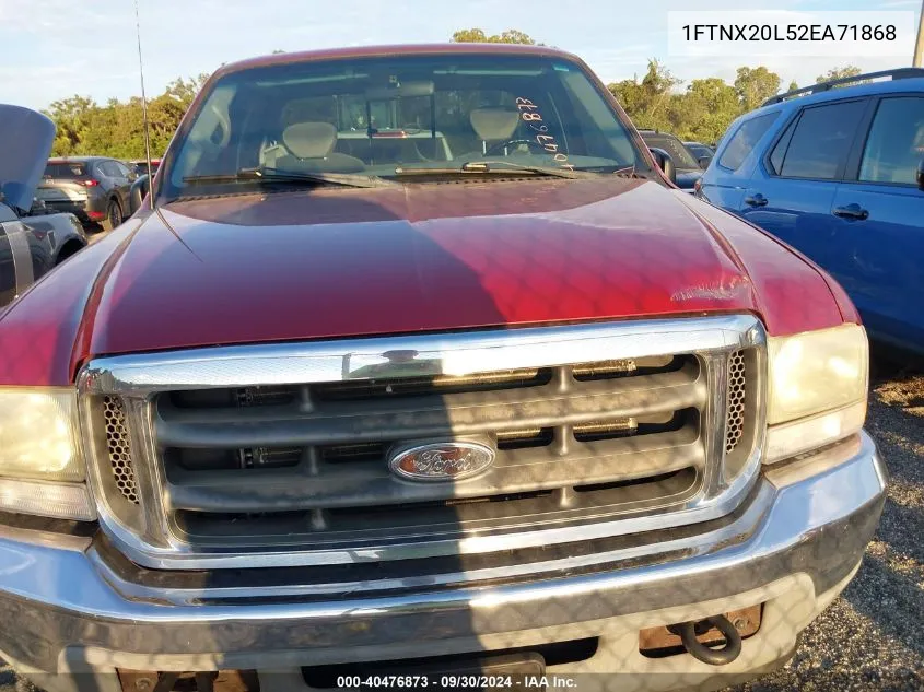 2002 Ford F-250 Lariat/Xl/Xlt VIN: 1FTNX20L52EA71868 Lot: 40476873