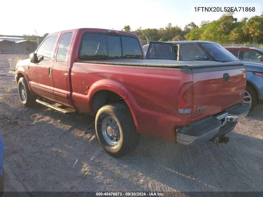 2002 Ford F-250 Lariat/Xl/Xlt VIN: 1FTNX20L52EA71868 Lot: 40476873