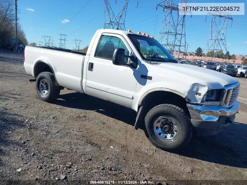 2002 Ford F-250 Xl/Xlt VIN: 1FTNF21L22EC04572 Lot: 40815275