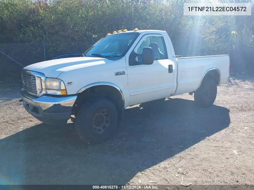 2002 Ford F-250 Xl/Xlt VIN: 1FTNF21L22EC04572 Lot: 40815275