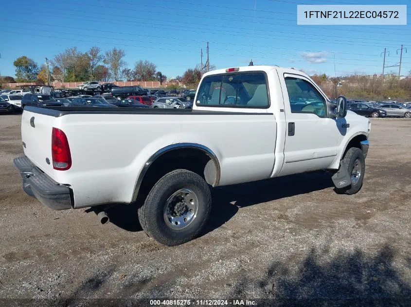 2002 Ford F-250 Xl/Xlt VIN: 1FTNF21L22EC04572 Lot: 40815275