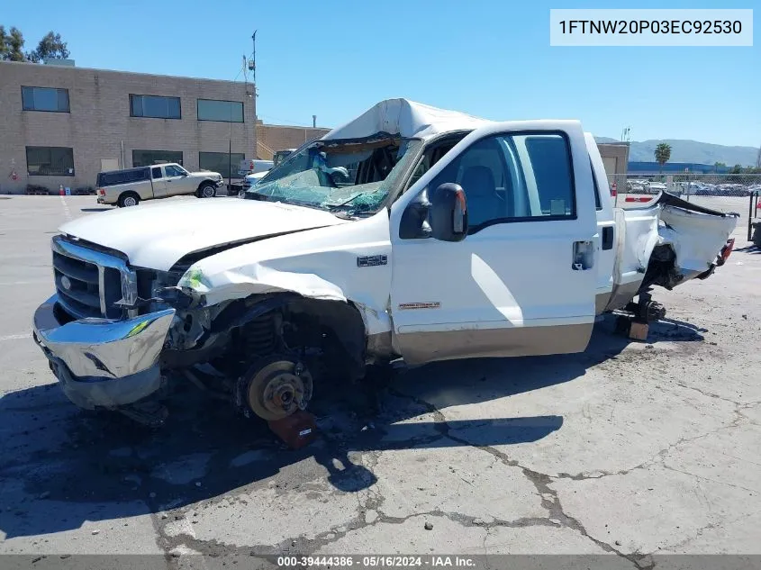 2003 Ford F-250 VIN: 1FTNW20P03EC92530 Lot: 39444386