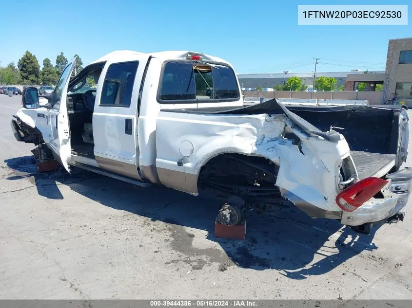 2003 Ford F-250 VIN: 1FTNW20P03EC92530 Lot: 39444386