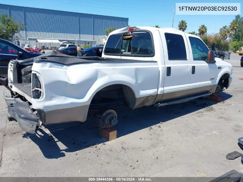 2003 Ford F-250 VIN: 1FTNW20P03EC92530 Lot: 39444386