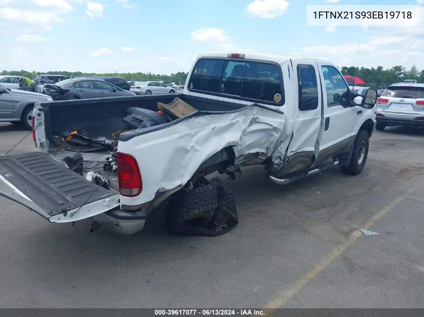 2003 Ford F-250 Lariat/Xl/Xlt VIN: 1FTNX21S93EB19718 Lot: 39617077