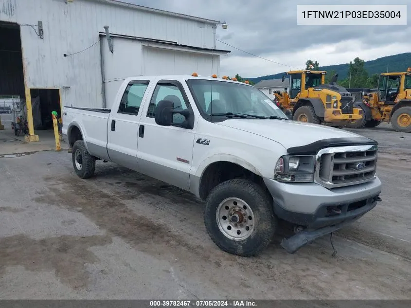 2003 Ford F-250 Lariat/Xl/Xlt VIN: 1FTNW21P03ED35004 Lot: 39782467