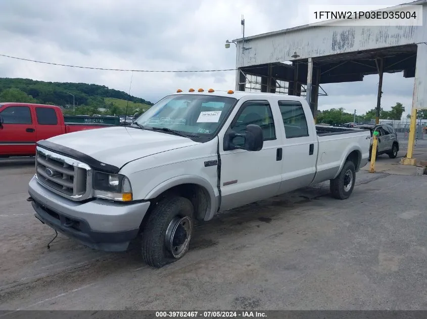 2003 Ford F-250 Lariat/Xl/Xlt VIN: 1FTNW21P03ED35004 Lot: 39782467