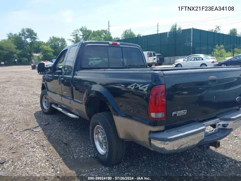 2003 Ford F-250 Lariat/Xl/Xlt VIN: 1FTNX21F23EA34108 Lot: 39924190