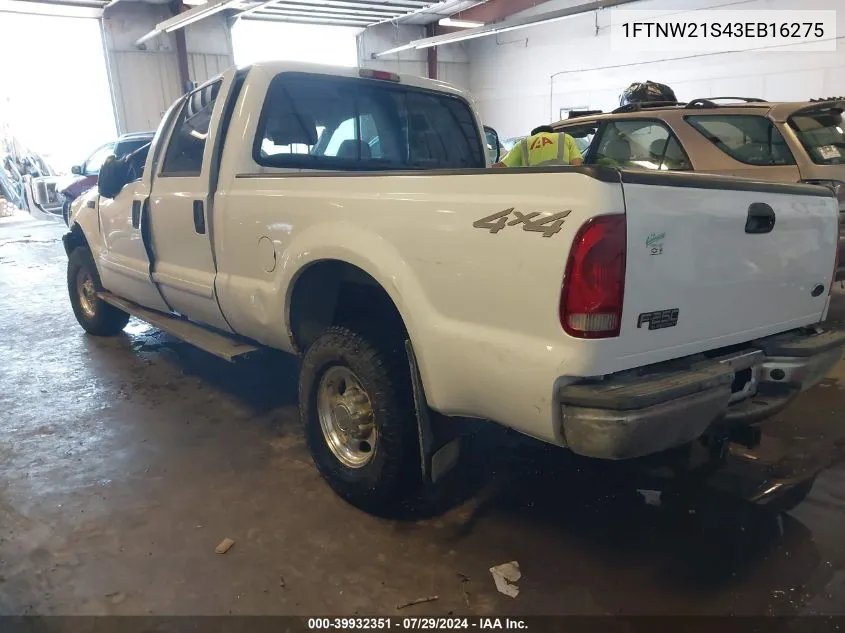 1FTNW21S43EB16275 2003 Ford F-250 Lariat/Xl/Xlt