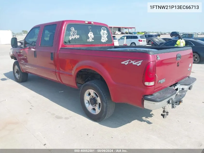 2003 Ford F-250 Lariat/Xl/Xlt VIN: 1FTNW21P13EC66713 Lot: 40052581