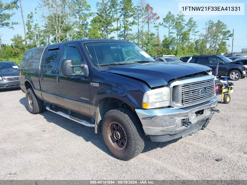 2003 Ford F-250 Lariat/Xl/Xlt VIN: 1FTNW21F33EA41331 Lot: 40141694