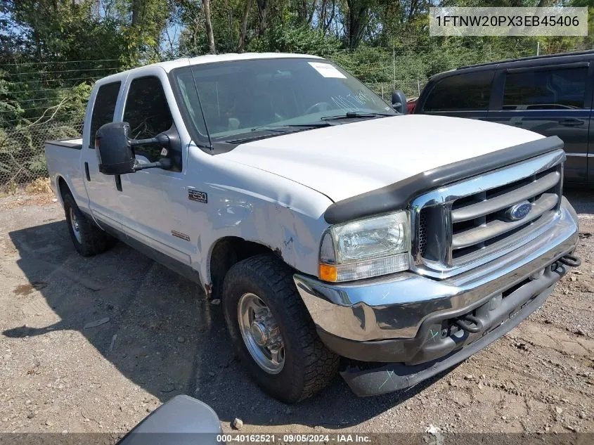 2003 Ford F-250 Super Duty VIN: 1FTNW20PX3EB45406 Lot: 40162521