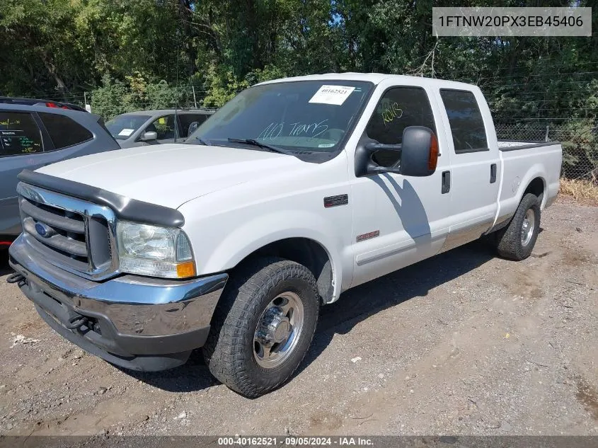 2003 Ford F-250 Super Duty VIN: 1FTNW20PX3EB45406 Lot: 40162521