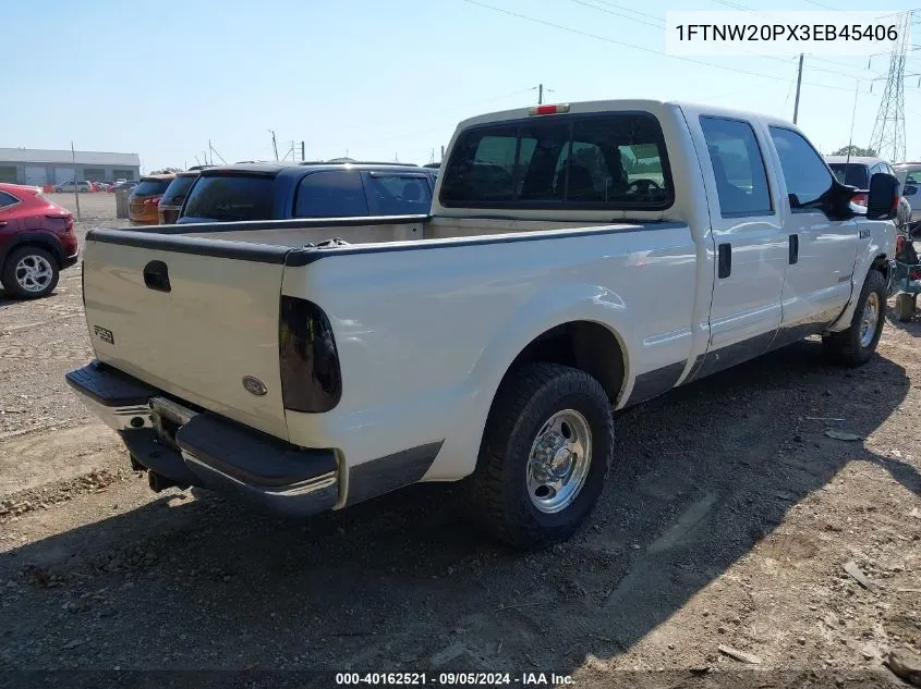 2003 Ford F-250 Super Duty VIN: 1FTNW20PX3EB45406 Lot: 40162521