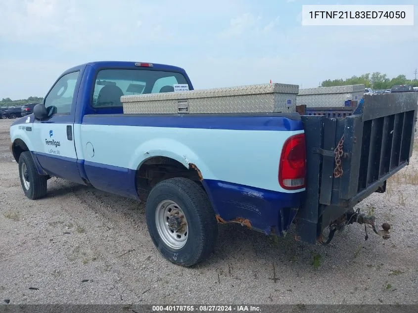 1FTNF21L83ED74050 2003 Ford F-250 Xl/Xlt