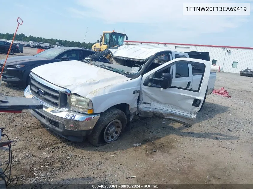 2003 Ford F-250 Lariat/Xl/Xlt VIN: 1FTNW20F13EA69419 Lot: 40238361