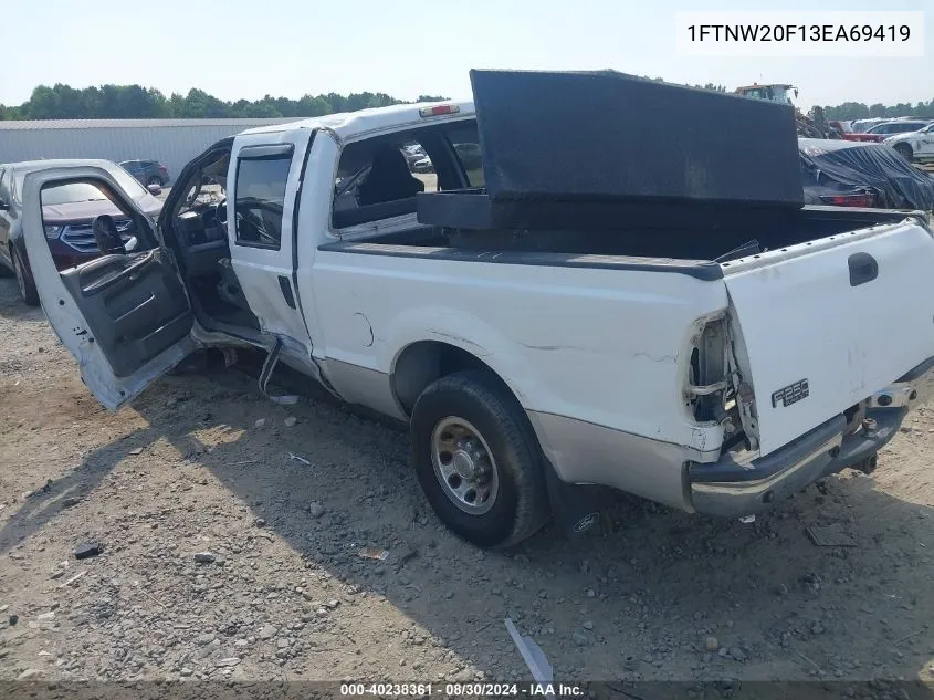 2003 Ford F-250 Lariat/Xl/Xlt VIN: 1FTNW20F13EA69419 Lot: 40238361