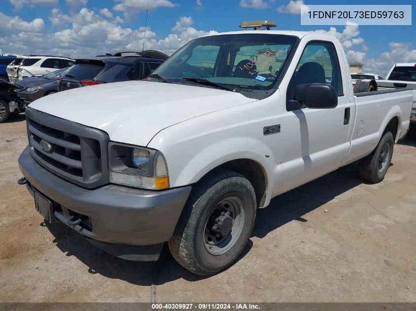 2003 Ford F250 Super Duty VIN: 1FDNF20L73ED59763 Lot: 40309927