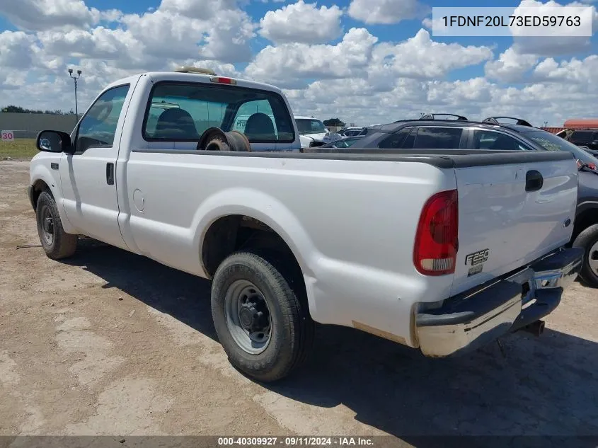 2003 Ford F250 Super Duty VIN: 1FDNF20L73ED59763 Lot: 40309927