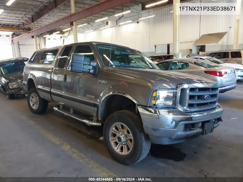 1FTNX21P33ED38671 2003 Ford F-250 Lariat/Xl/Xlt