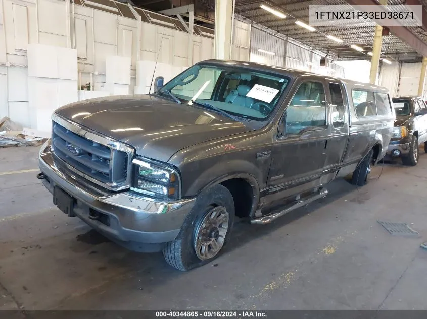 2003 Ford F-250 Lariat/Xl/Xlt VIN: 1FTNX21P33ED38671 Lot: 40344865