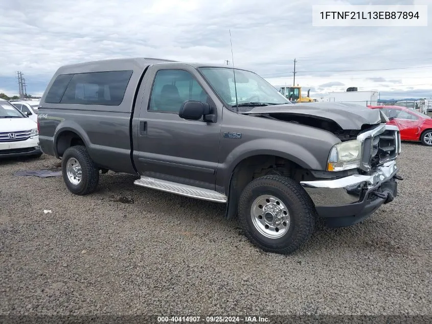 2003 Ford F-250 Xl/Xlt VIN: 1FTNF21L13EB87894 Lot: 40414907