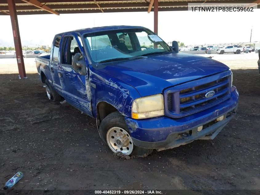 2003 Ford F-250 Lariat/Xl/Xlt VIN: 1FTNW21P83EC59662 Lot: 40452319