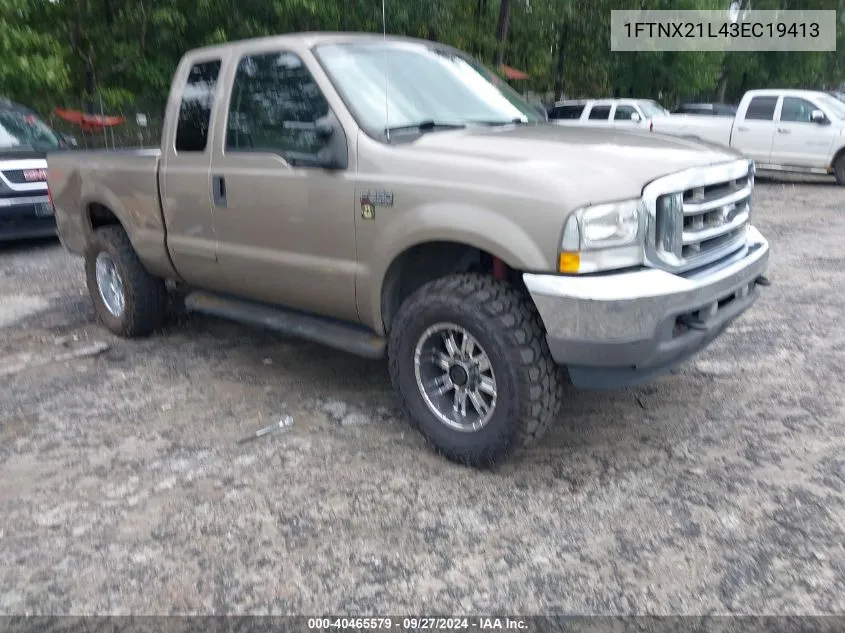 2003 Ford F-250 Lariat/Xl/Xlt VIN: 1FTNX21L43EC19413 Lot: 40465579