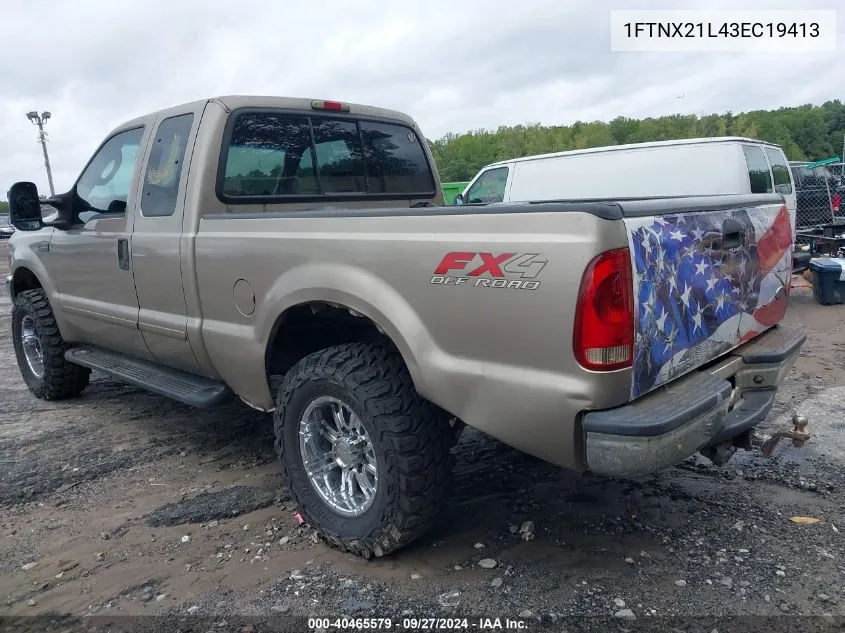 1FTNX21L43EC19413 2003 Ford F-250 Lariat/Xl/Xlt