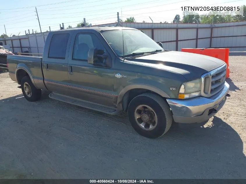 1FTNW20S43ED08815 2003 Ford F-250 Lariat/Xl/Xlt