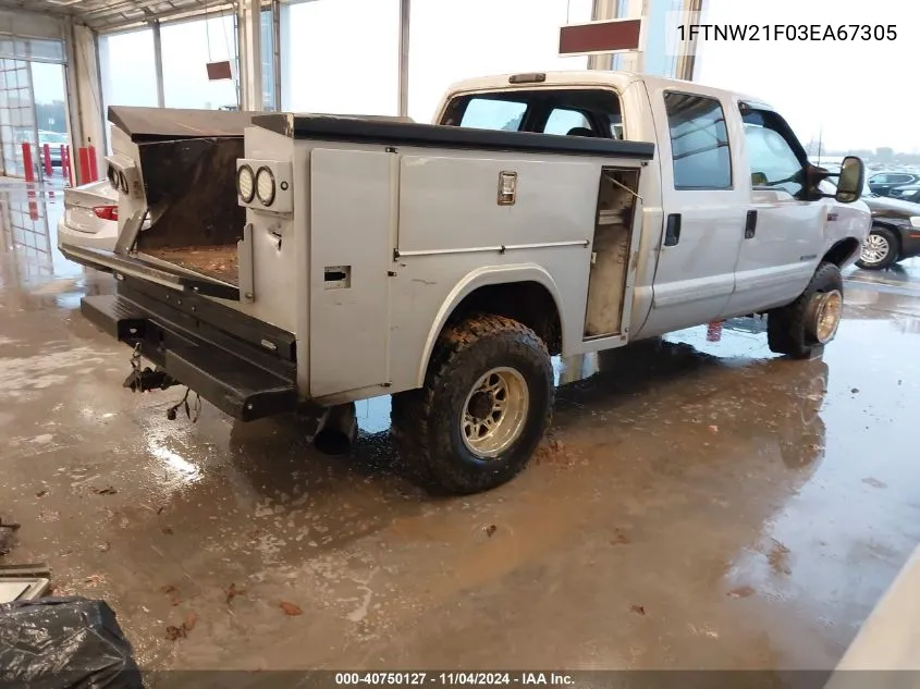 1FTNW21F03EA67305 2003 Ford F-250 Lariat/Xl/Xlt