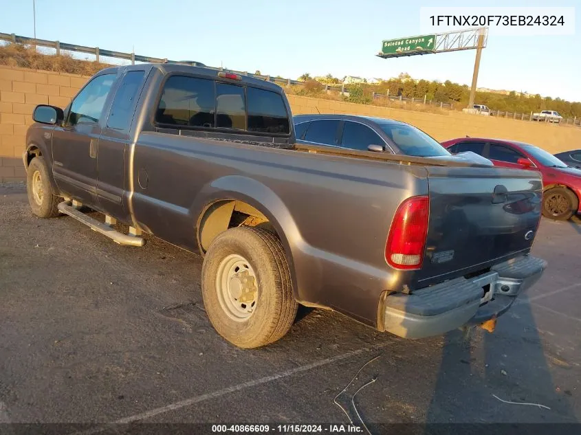 2003 Ford F-250 Lariat/Xl/Xlt VIN: 1FTNX20F73EB24324 Lot: 40866609