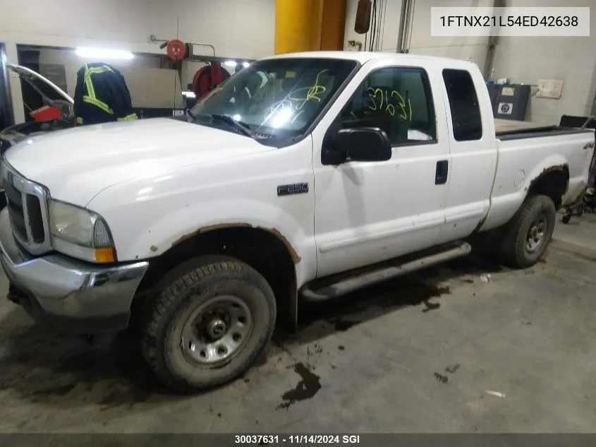 2004 Ford F250 Super Duty VIN: 1FTNX21L54ED42638 Lot: 30037631