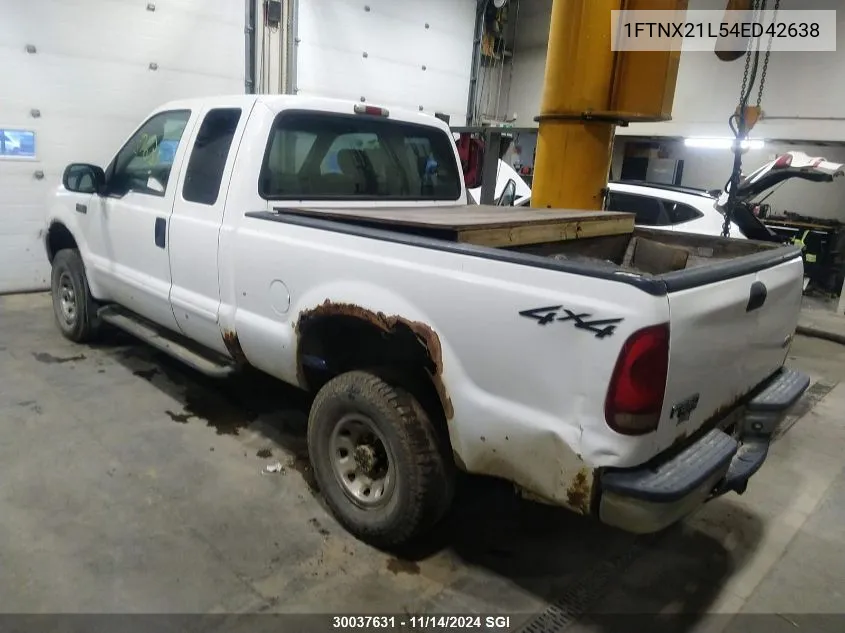 2004 Ford F250 Super Duty VIN: 1FTNX21L54ED42638 Lot: 30037631