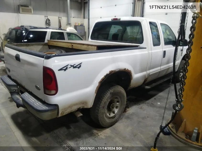 2004 Ford F250 Super Duty VIN: 1FTNX21L54ED42638 Lot: 30037631