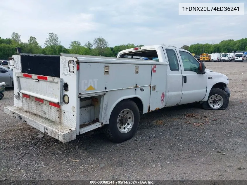 2004 Ford F-250 Lariat/Xl/Xlt VIN: 1FDNX20L74ED36241 Lot: 39368241