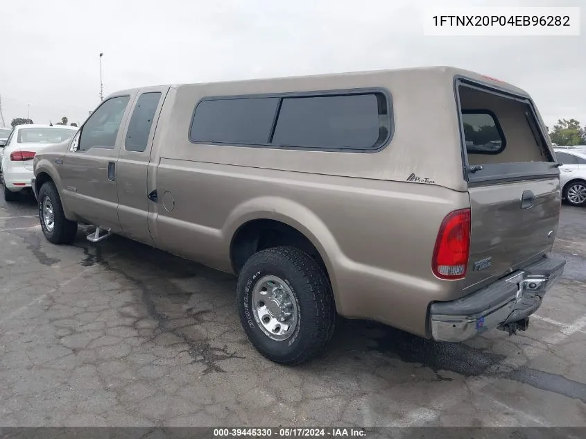 2004 Ford F-250 Lariat/Xl/Xlt VIN: 1FTNX20P04EB96282 Lot: 39445330