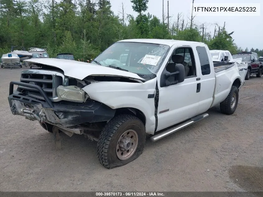 2004 Ford F-250 Lariat/Xl/Xlt VIN: 1FTNX21PX4EA25232 Lot: 39570173