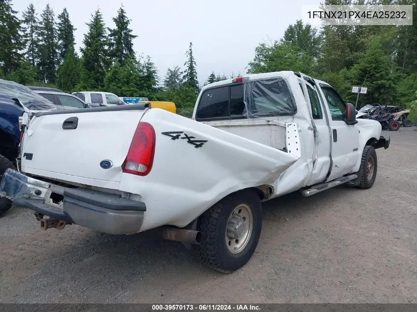 2004 Ford F-250 Lariat/Xl/Xlt VIN: 1FTNX21PX4EA25232 Lot: 39570173