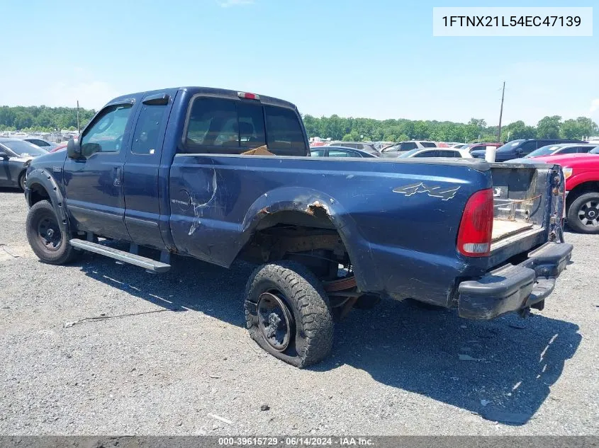 2004 Ford F250 Super Duty VIN: 1FTNX21L54EC47139 Lot: 39615729